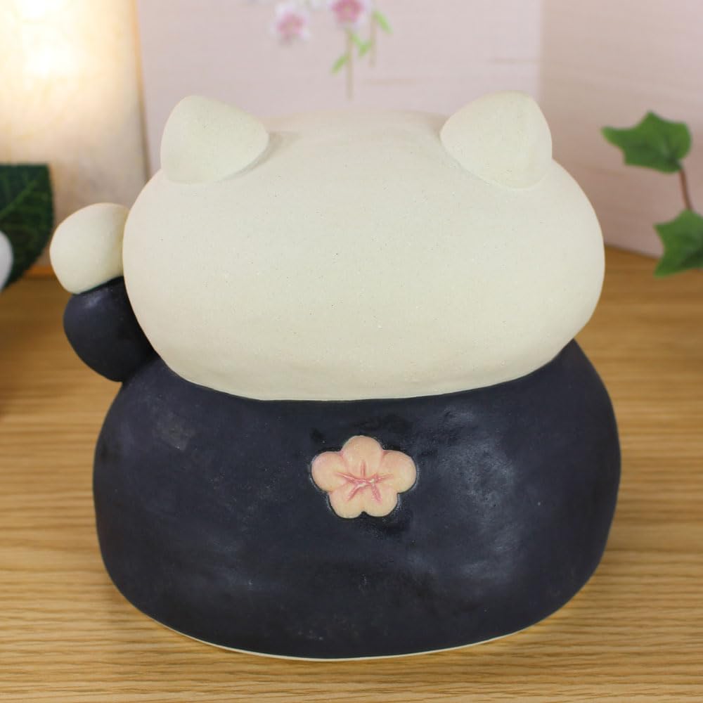 Amazon.co.jp: 招き猫 置物 開運 縁起物 金運 風水 [招きお多福さん